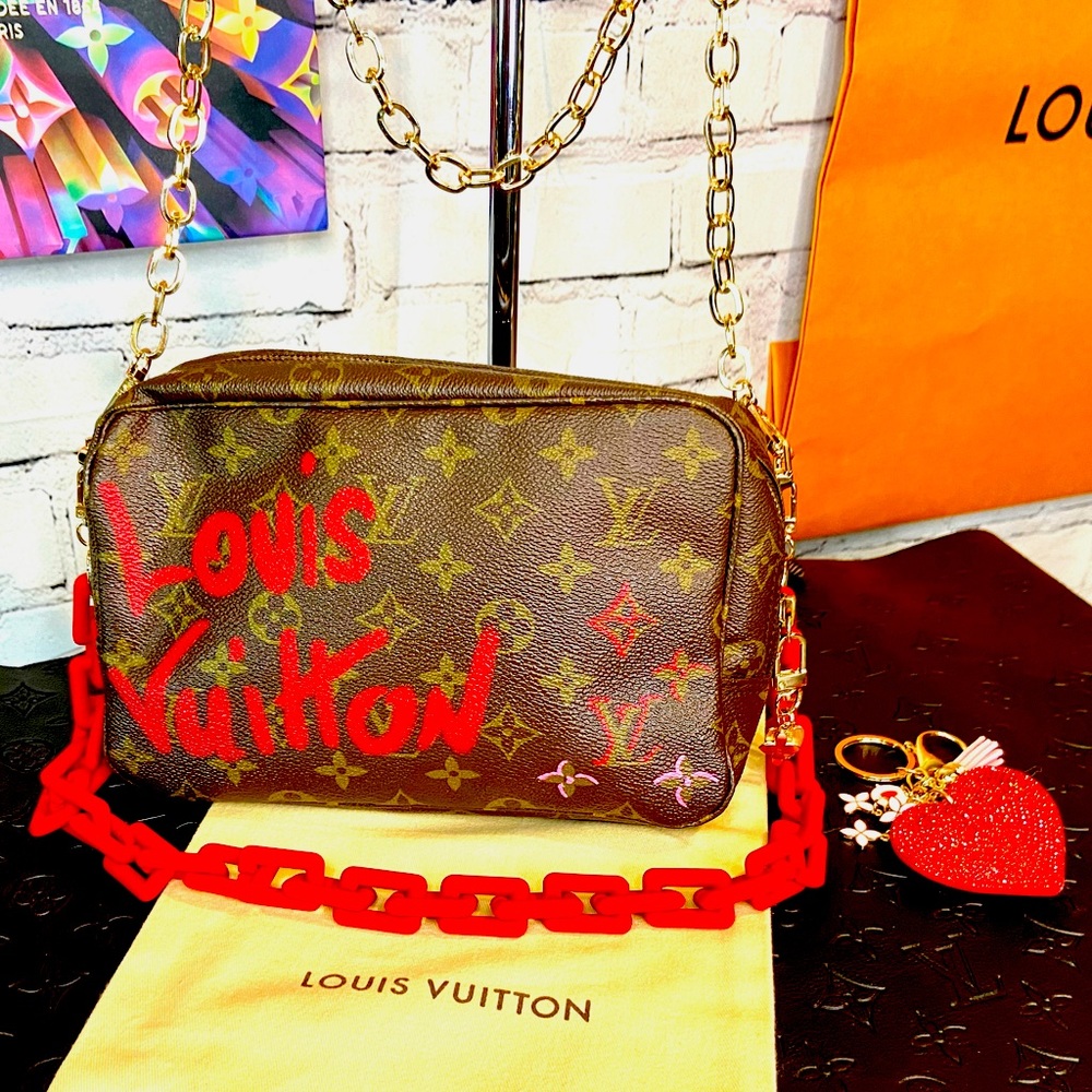 Louis Vuitton Custom Painted Trousse 23 crossbody